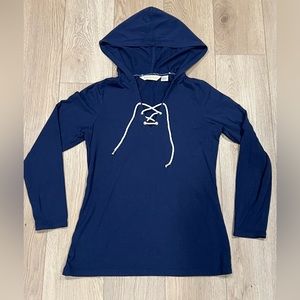 Tommy Bahama Spa Hooded Shirt, Size Large